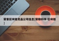 荣客区块链竞品公司信息[荣联科技 区块链]